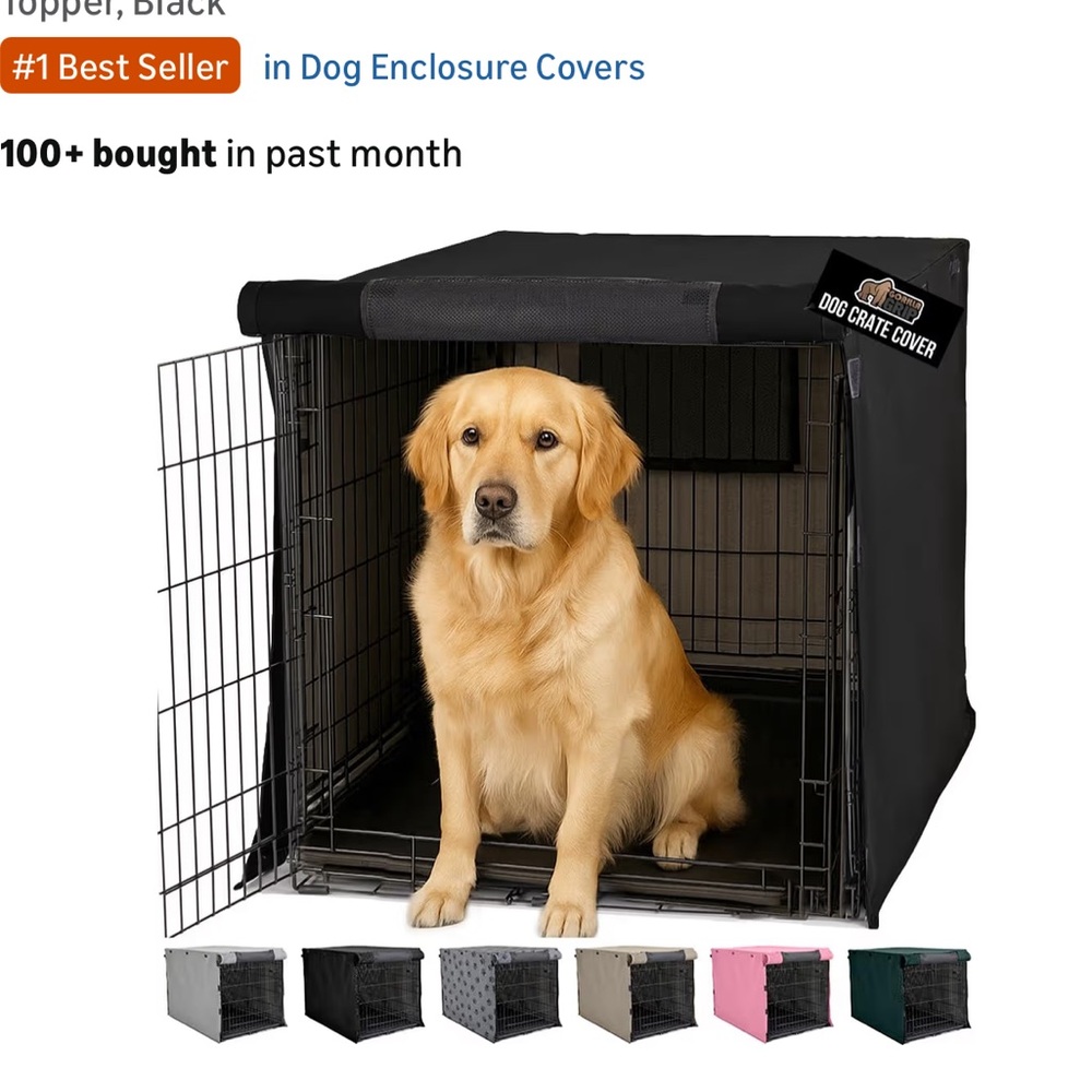 Gorilla Grip double door Dog Crate Cover